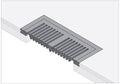 Pecan Flush Mount Vent, 10x22 F8343