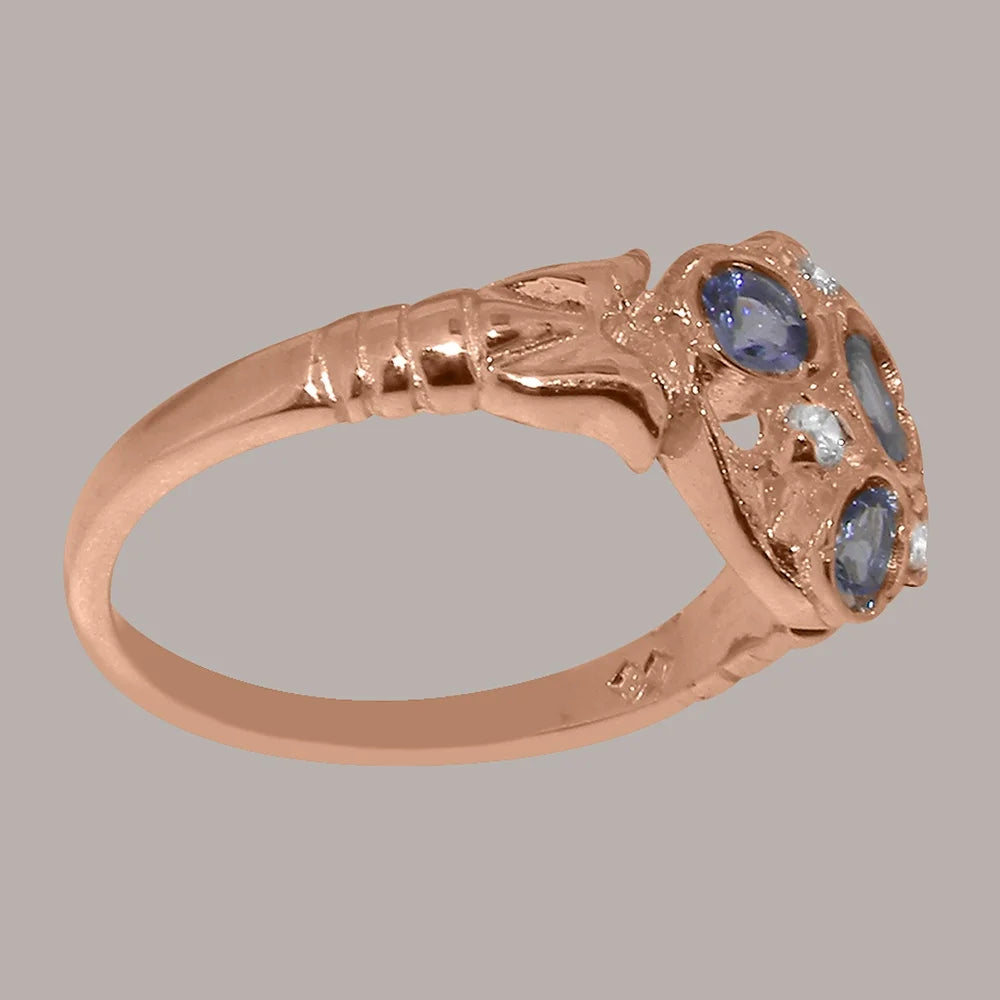 18k Rose Gold Tanzanite Diamond Ring D267025