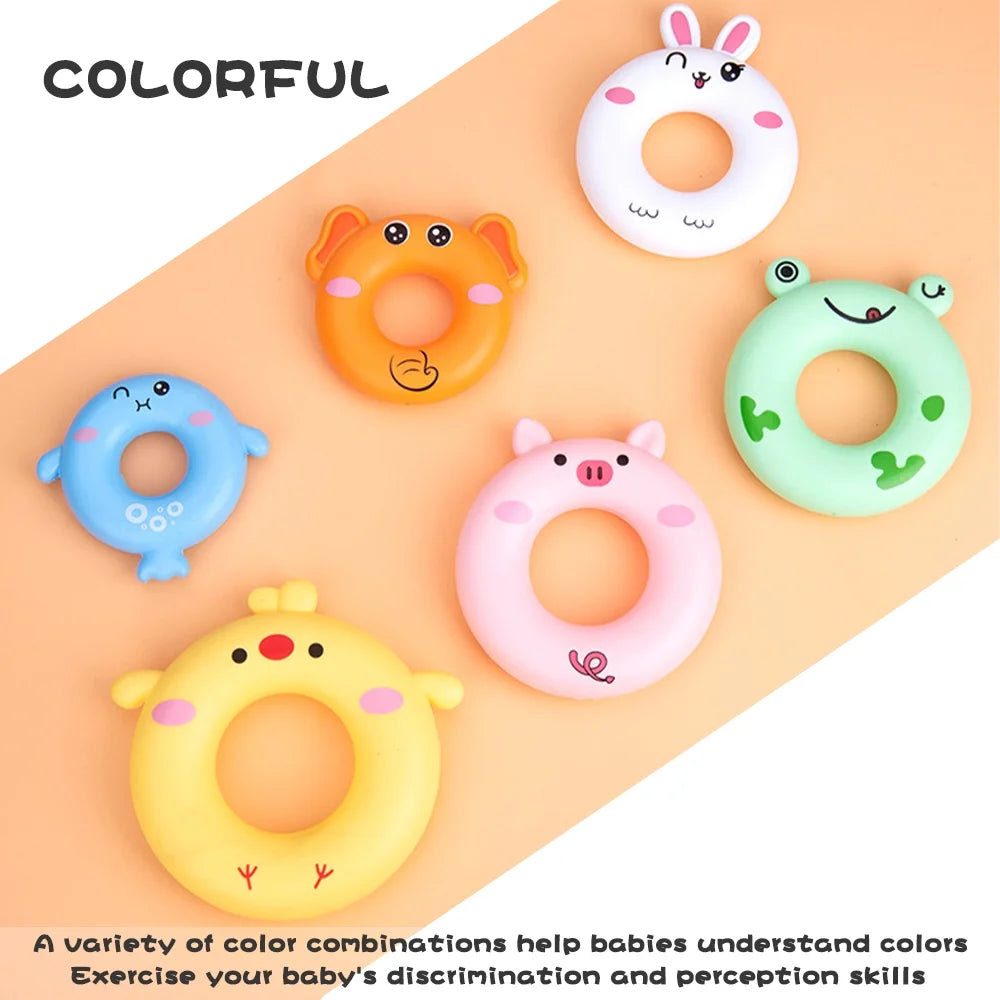 7 Rings Baby Stacking & Nesting Toys Sensory Educational Montessori Baby Blocks Teething Learning Stacker T97029