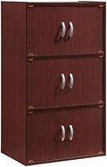 3 Shelf 6 Door Bookcase in Mahogany Q8610