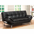 Black Convertible Futon Sofa N78048