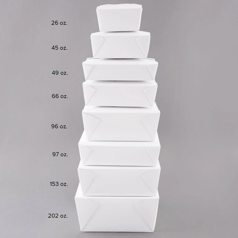 White Microwavable Paper Take-Out Container W1443