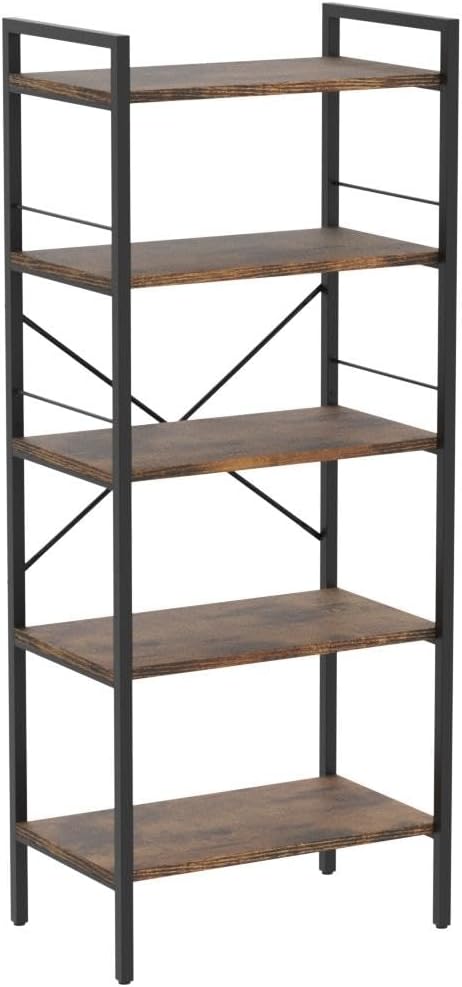 5-Tier Free Standing Kitchen Storage Shelf Rack, Black Q351