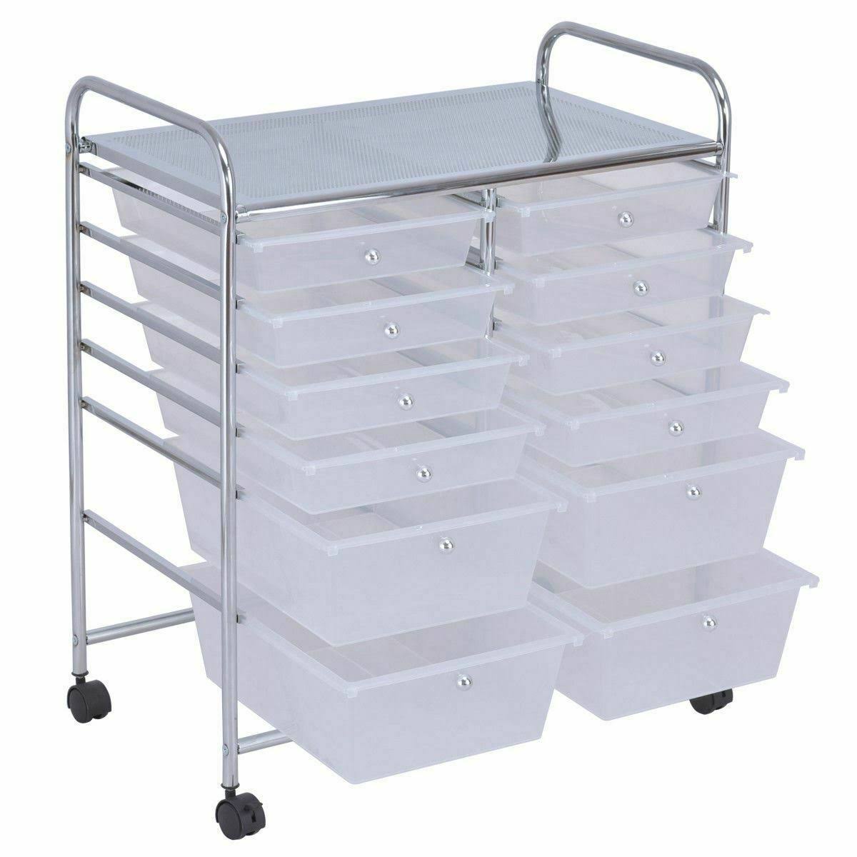 12 Storage Drawer Rolling Cart L733
