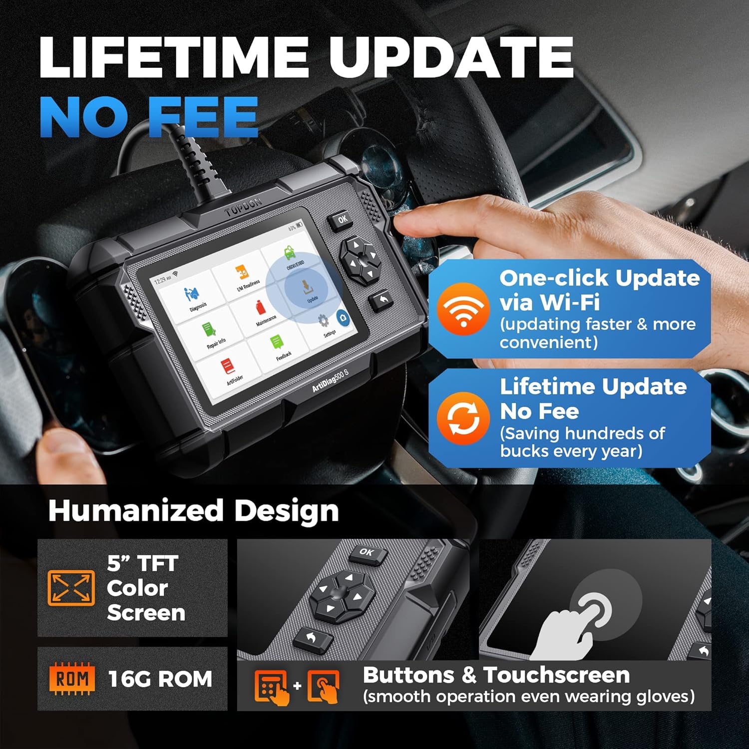 OBD2 Scanner Car Code Reader Scan Tool M3705