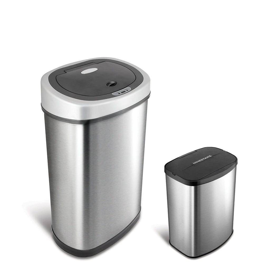 13 Gal 50L & 2 Gal 8L Stainless Trash Can Combo Set V7644