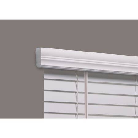 Cordless Faux Wood Blind, White, 65x22w x 68 H603