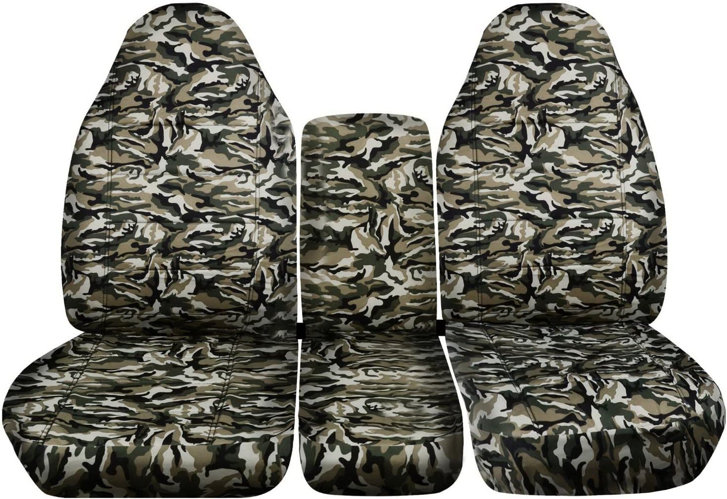 Camo Truck Seat Covers for 40/20/40 Split Bench Front Seat V828451