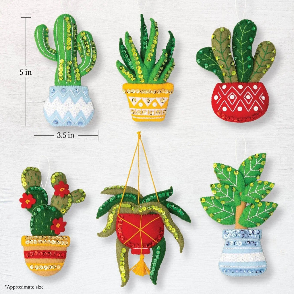 Holiday Houseplants Felt & Sequin Kit D5030