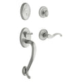 Satin Chrome Single Cylinder Handleset with Wave Lever V6222