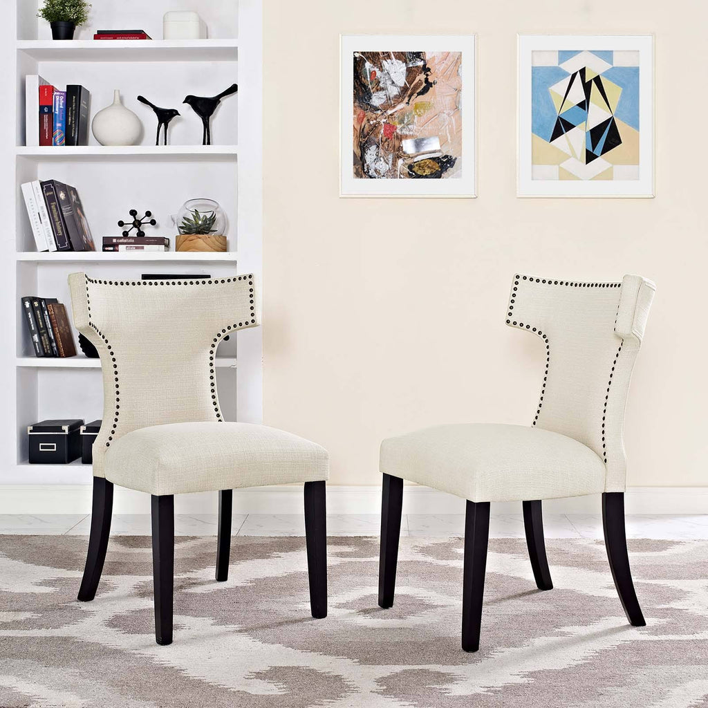Wheatgrass Fabric Dining Side Chair Set of 2 O9163