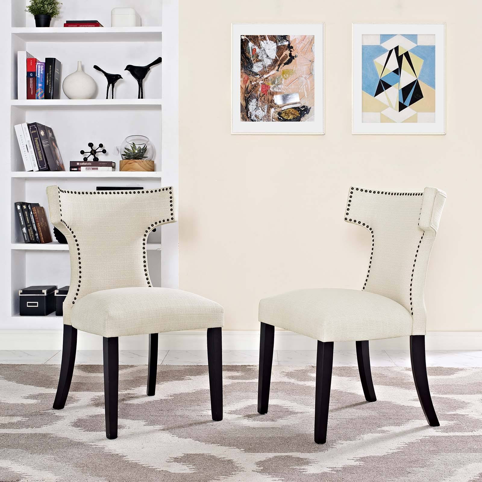 Wheatgrass Fabric Dining Side Chair Set of 2 O9163