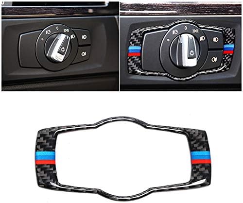 Carbon Fiber Headlight Switch Buttons Cover Trim B123