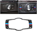 Carbon Fiber Headlight Switch Buttons Cover Trim B123
