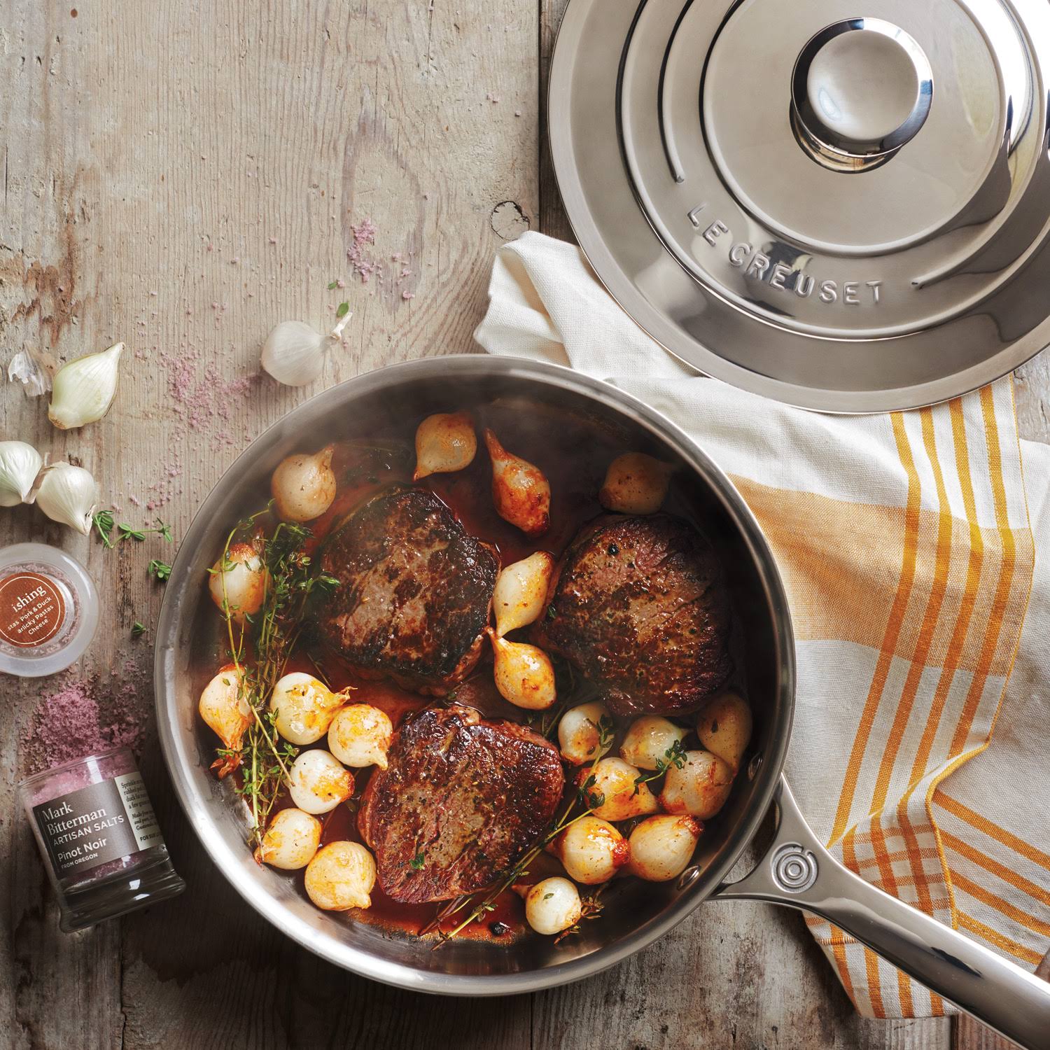 4.5-Quart Stainless Steel Saute Pan with Lid F521568