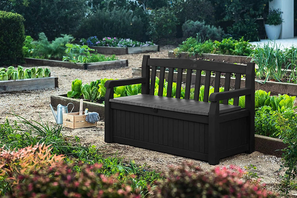 Grey 70 Gallon Storage Bench Deck Box X1078