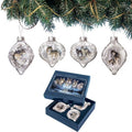 Set of 4 Glass Christmas Ornaments L8651