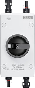 Solar Combiner Box 32A 1000V PV DC Isolator Switch with Solar Connector, IP66 Waterproof G9097
