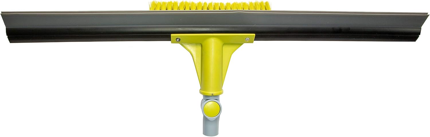 7-30 Foot Extension Pole with 24-inch Floor Squeegee and Grout Scrubbing Brush Combo, Pack of 2 B303055