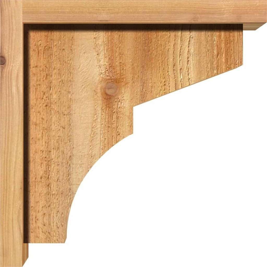 6x22W x 14x22D x 26x22H Western Red Cedar Corbel with Backplate Z5401