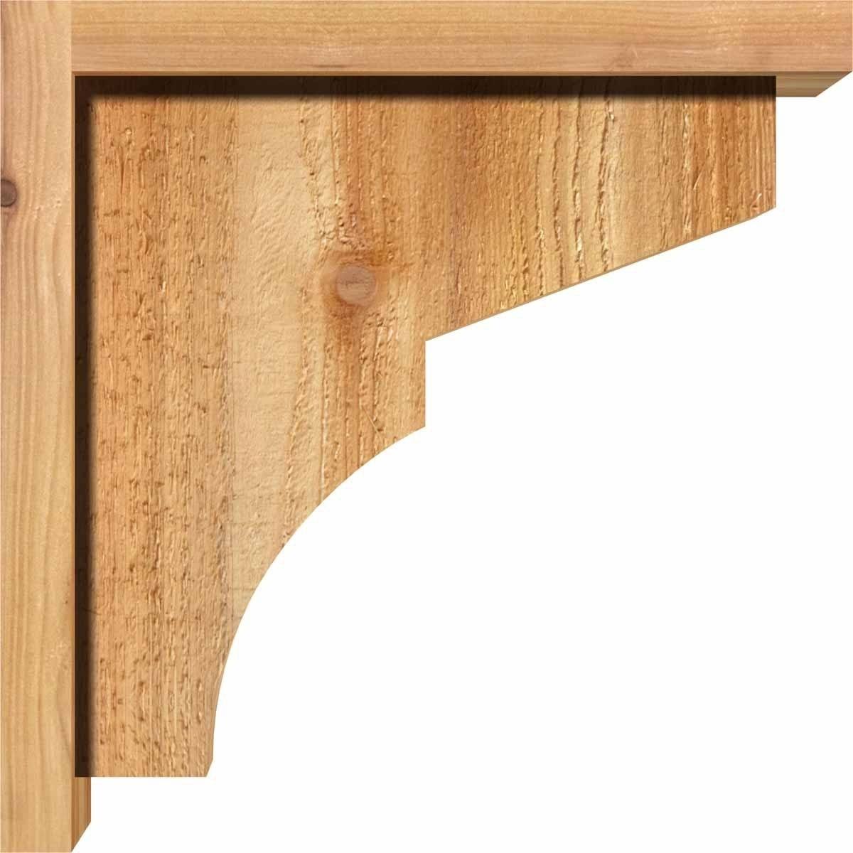 6x22W x 14x22D x 26x22H Western Red Cedar Corbel with Backplate Z5401