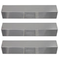 3-Pack Stainless Steel BBQ Grill Heat Shield Plate Replacement Parts 15" J174892