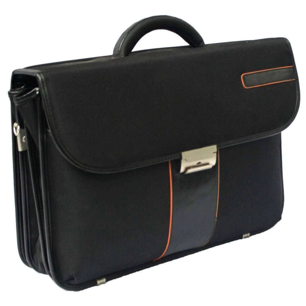 Large Flapover Briefcase - Black T54437