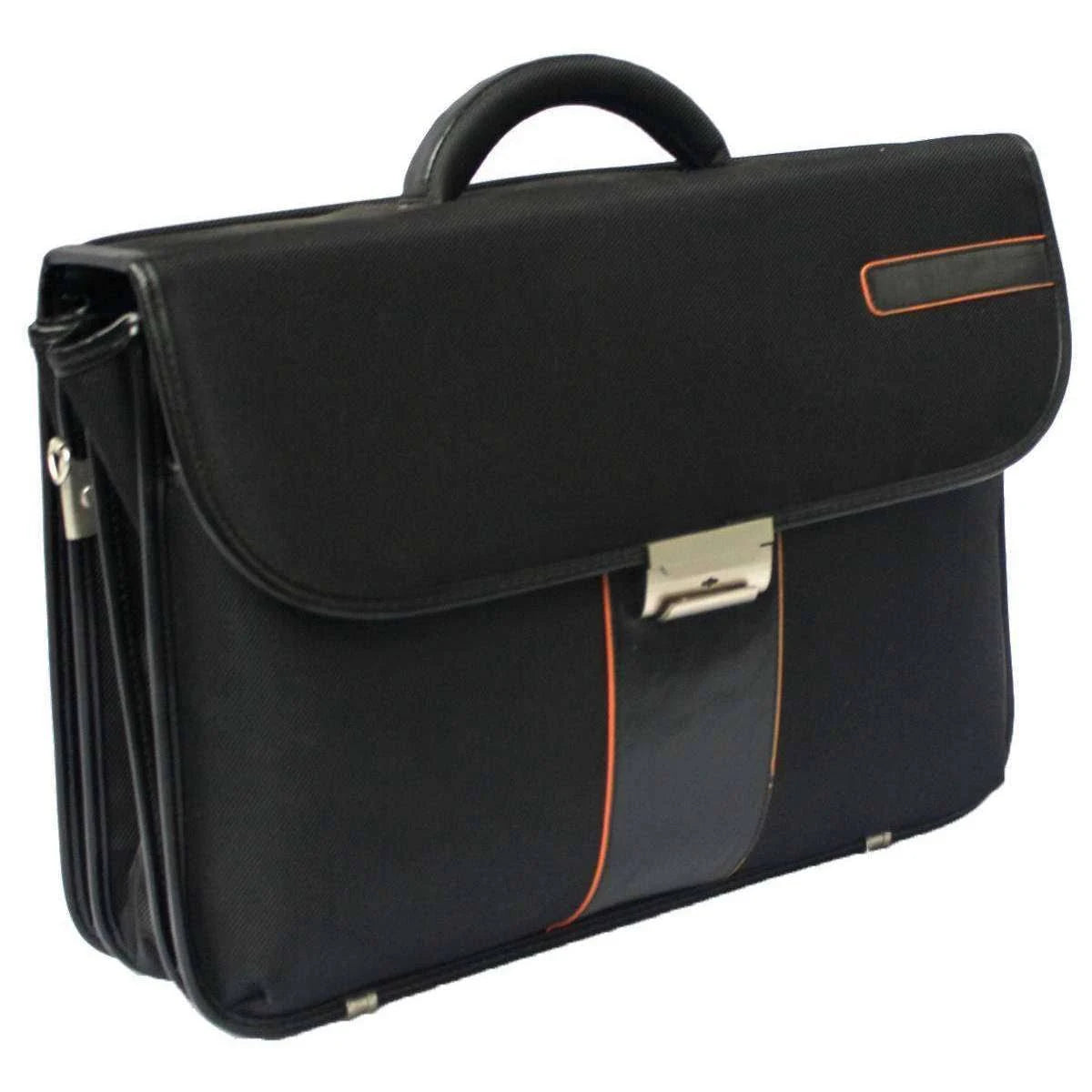 Large Flapover Briefcase - Black T54437