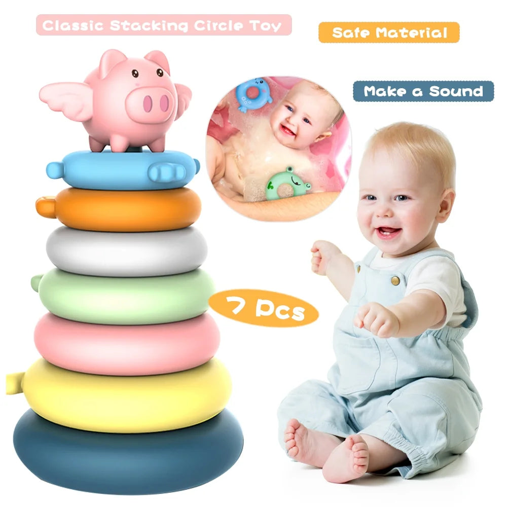 7 Pcs Stacking Tower Toy N9341