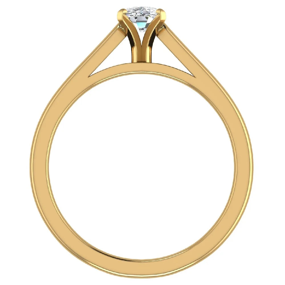 Cushion Solitaire 4-Prong 0.75 Carat 14K Gold Engagement Ring Y988455
