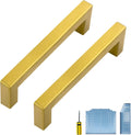 Gold Cabinet Pulls 128mm Hole Center Pack of 2 J897