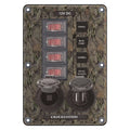 Circuit Breaker Switch Panel 4 Position with 12V Socket and Dual USB Q792238