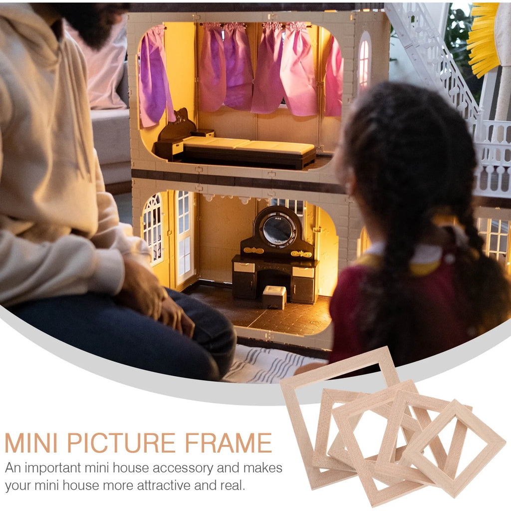 10 Pcs Solid Wood Doll House Miniature Kit X184996
