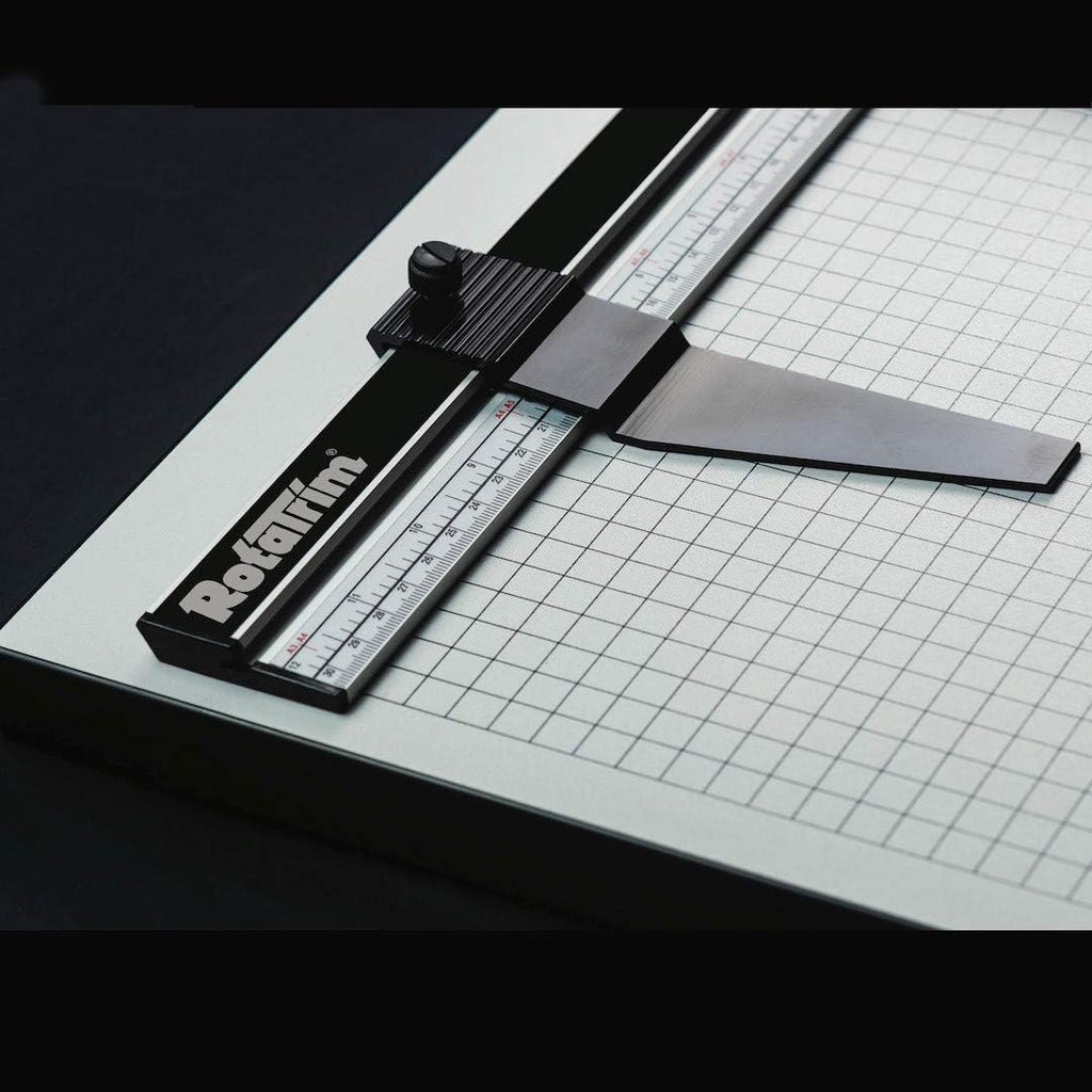 15 Inch Rotary Paper Trimmer with Steel Blades and Stainless Steel Guide Rails U45806