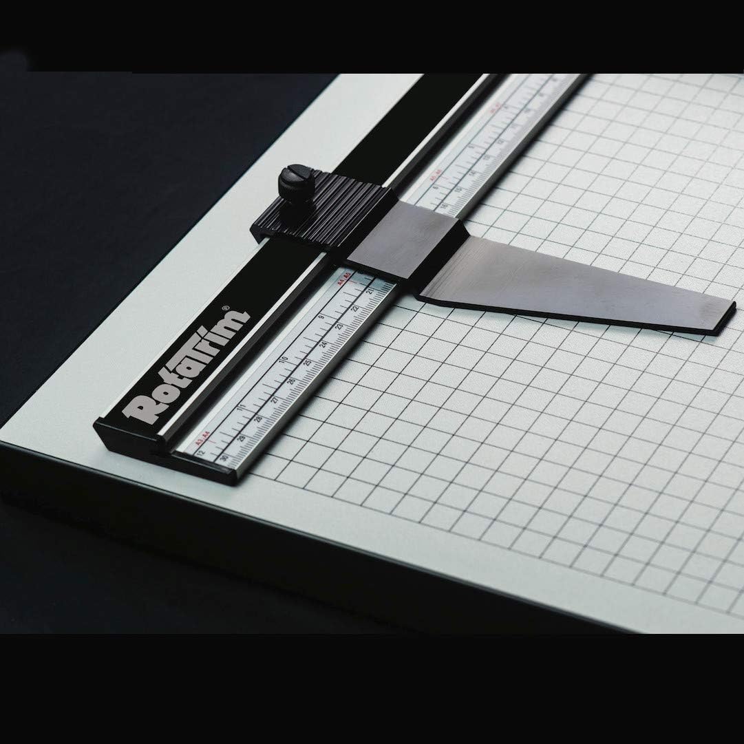 15 Inch Rotary Paper Trimmer with Steel Blades and Stainless Steel Guide Rails U45806