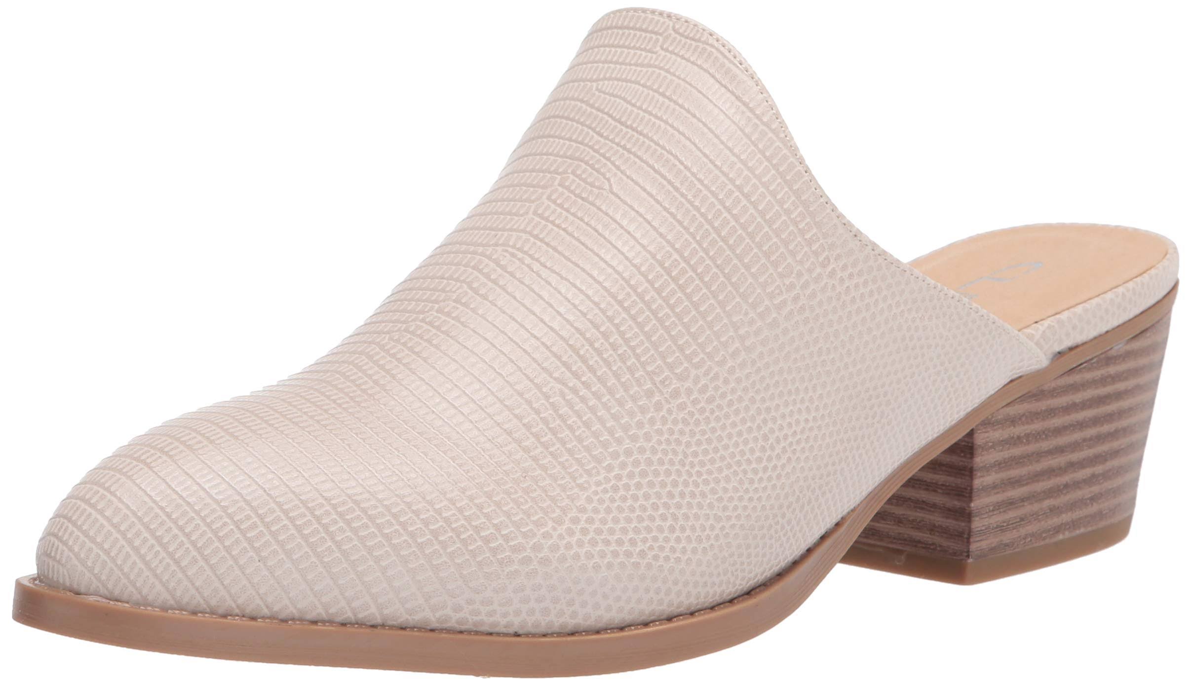 Cream Lizard Embossed Mule W276344