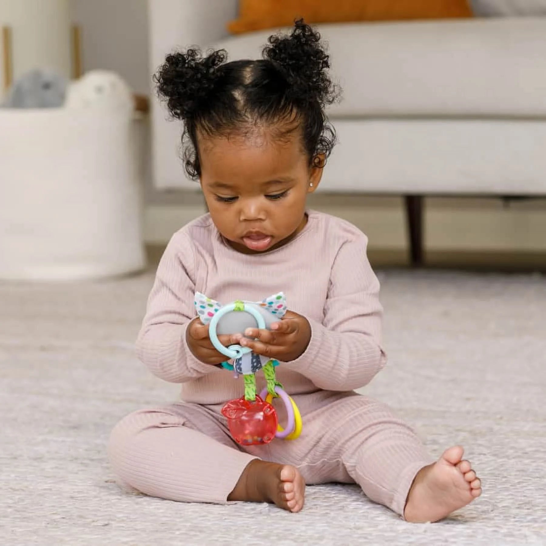 Multicolor Raccoon Rattle P7043