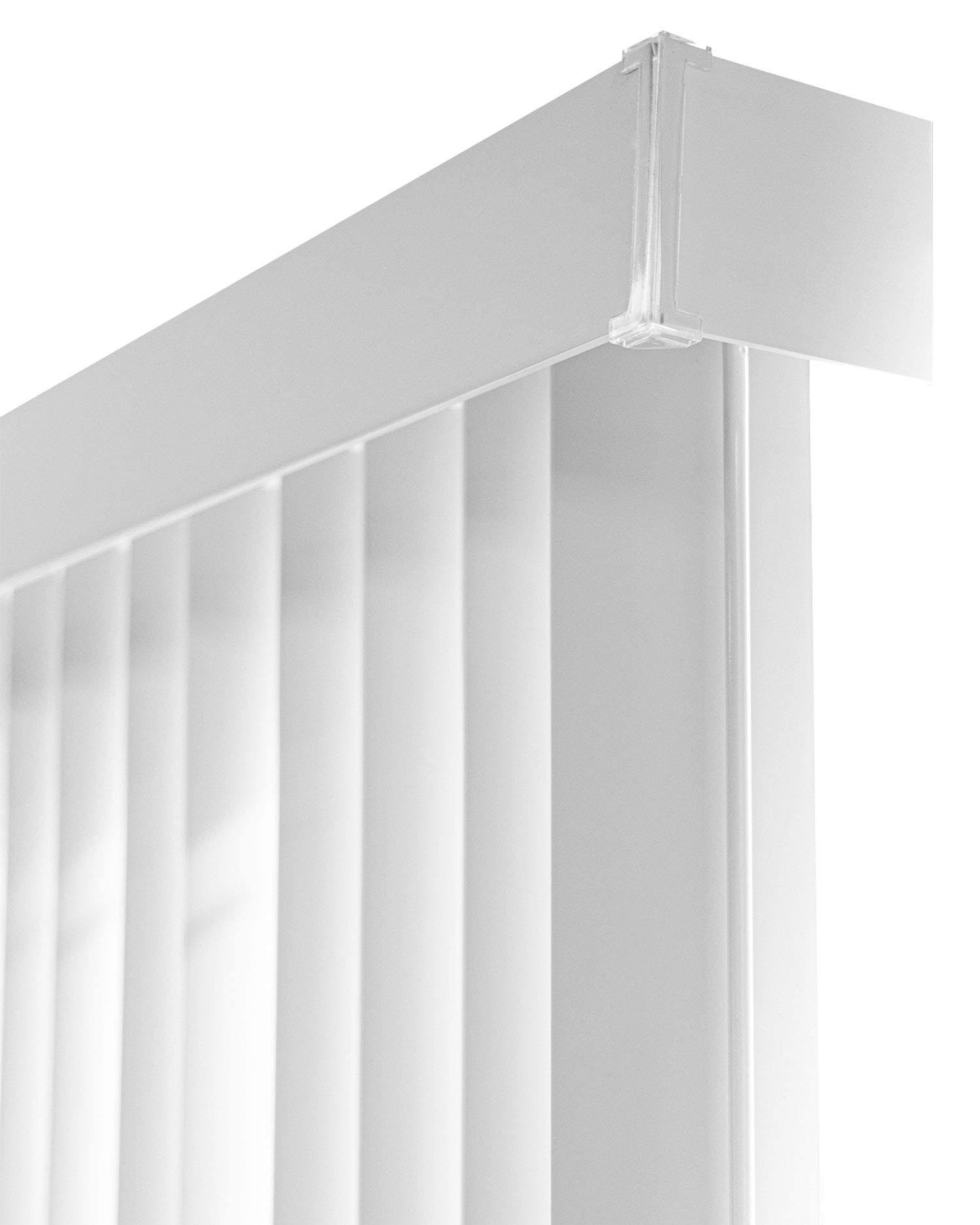 White Cordless Vertical Window Blinds, 78 inch x 84 inch Y6742