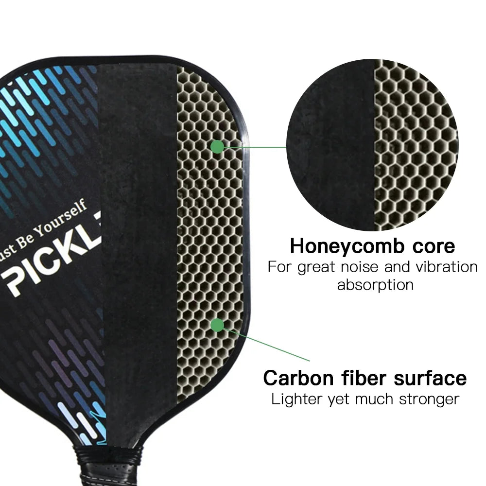 Carbon Fiber Pickleball Paddle Set with 2 Balls I238