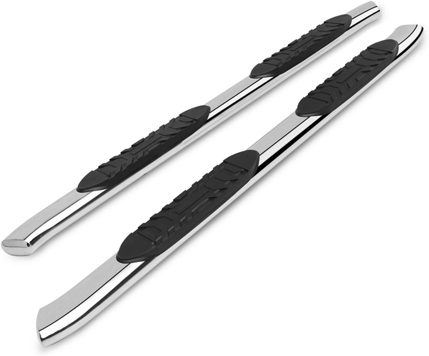 5 Oval Bend Stainless Steel Side Bars Step Rails 2 pcs E642016