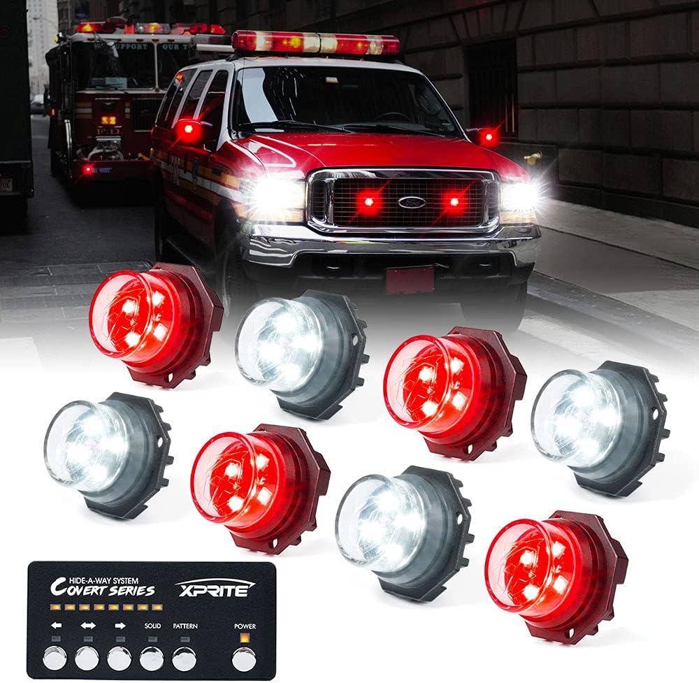 Amber LED Strobe Lights Kit 8 PCS B174095
