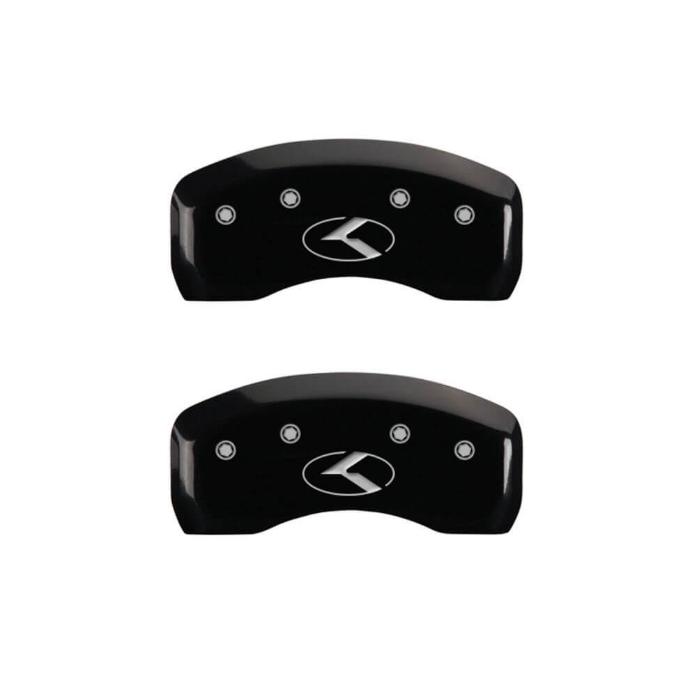 4 Caliper Covers Black Finish Silver U721