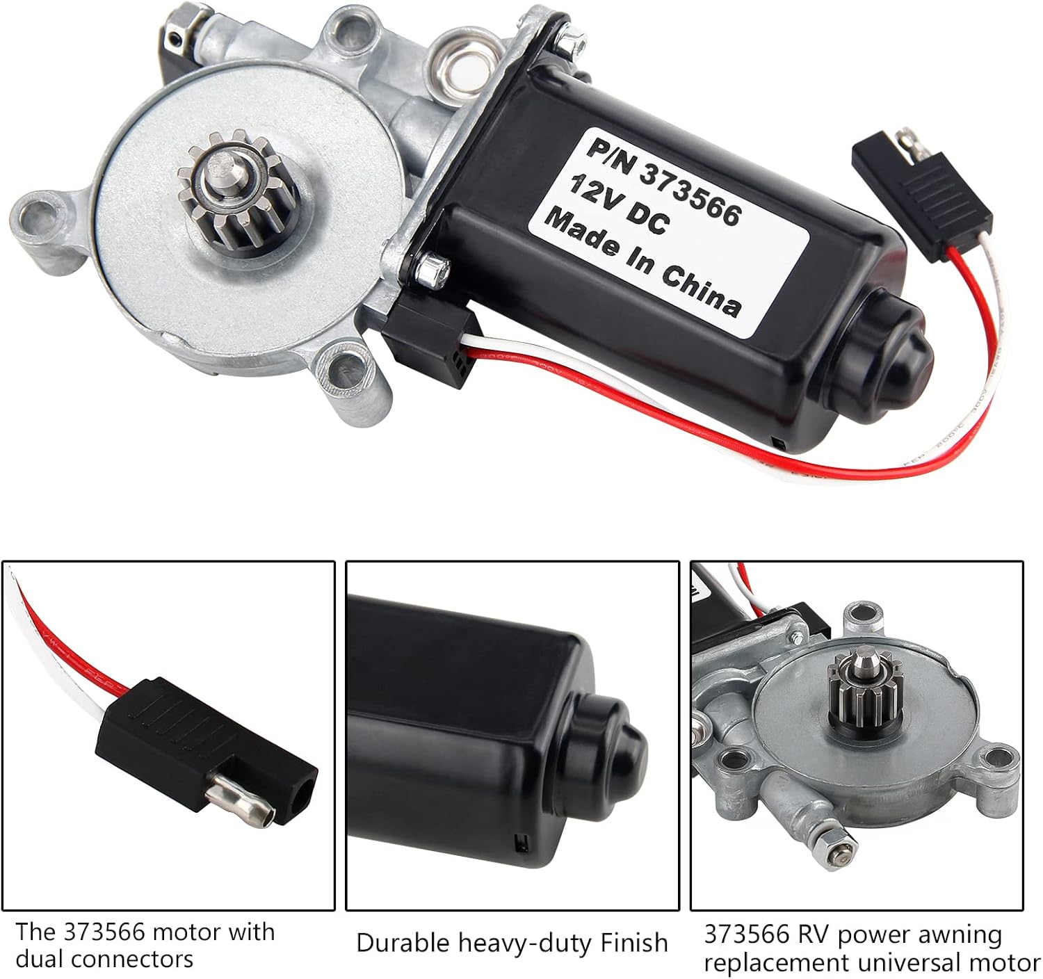 RV Power Awning Replacement Motor 12-Volt DC Pack of 2 U228