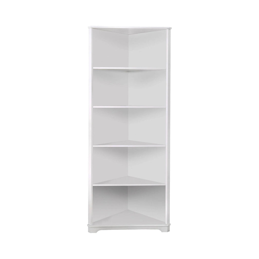 5 Tier Corner Bookshelf White P498097