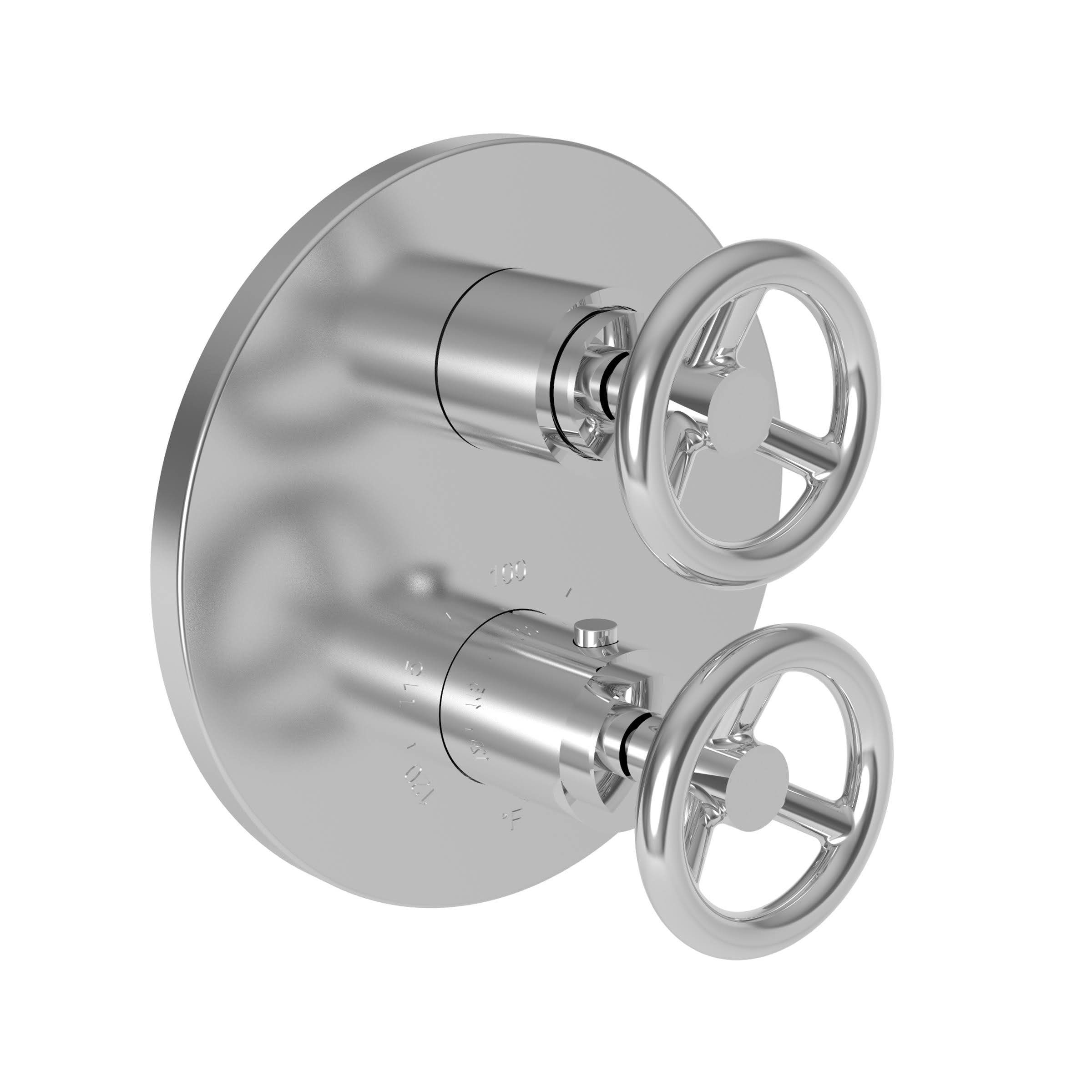 1/2x22 Round Thermostatic Trim Plate with Handle N63752