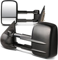 Pair of Manual Telescopic Foldable Towing Mirrors, Black B819