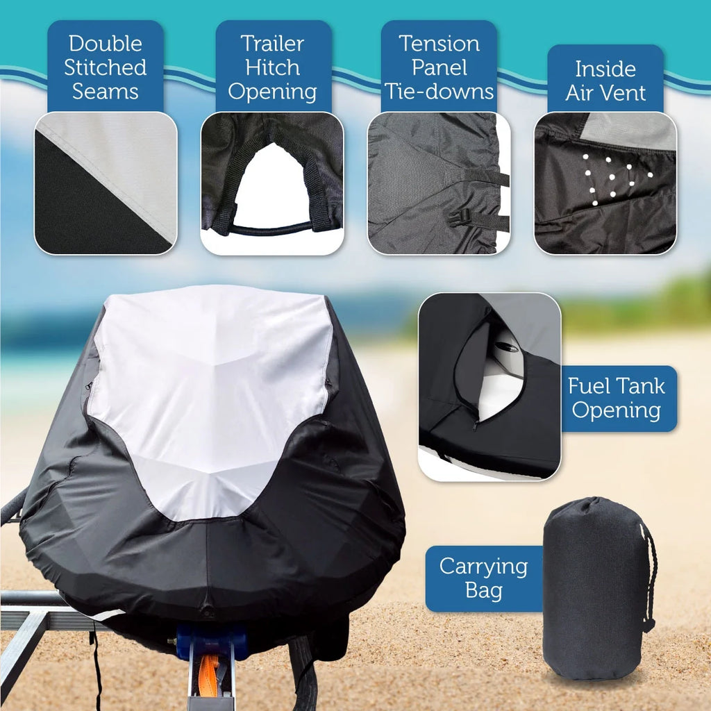 Black/Grey Jet Ski PWC Cover L6020