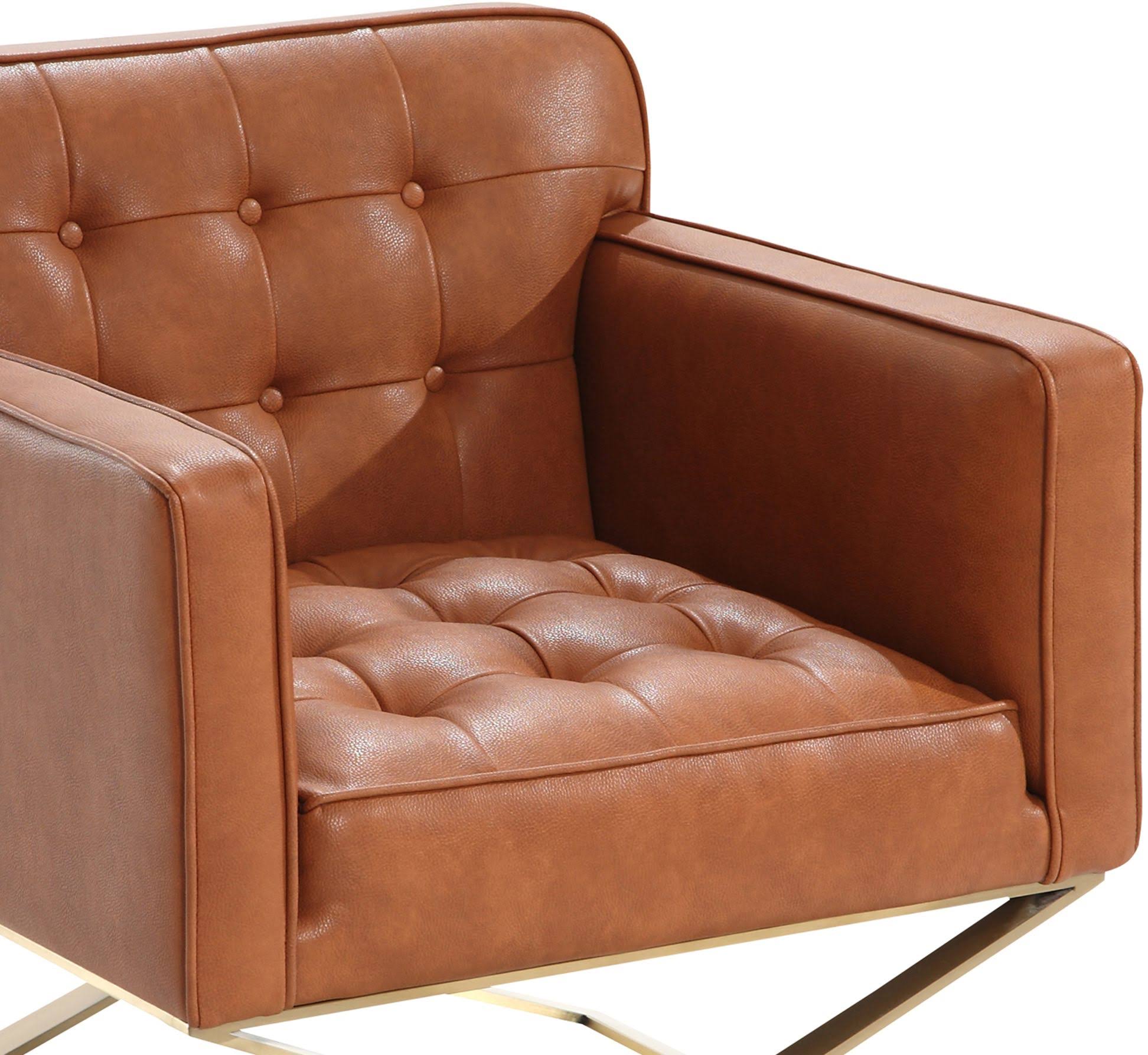 Brown and Gold Modern Chair B9781