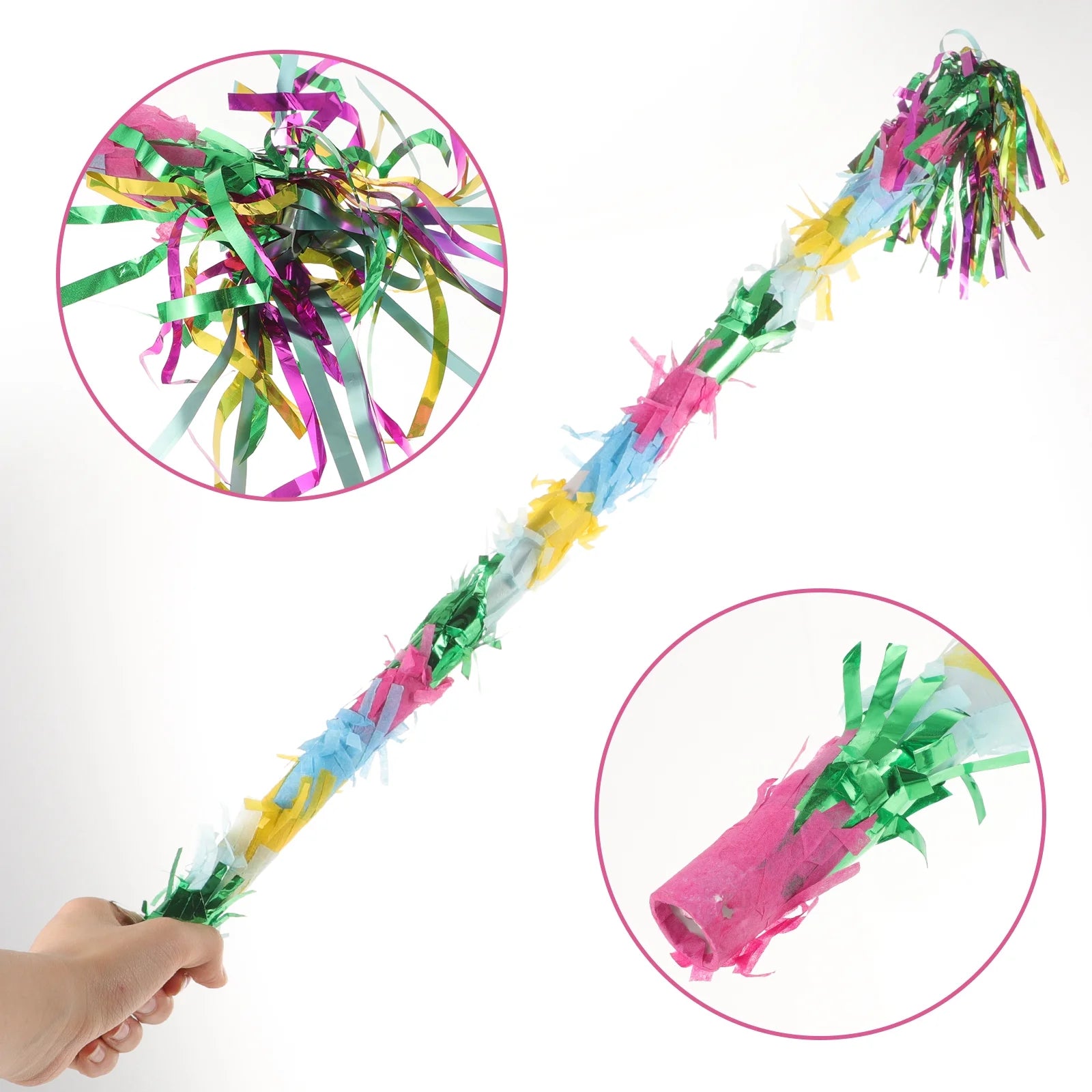 Multicolored Pinata Whacking Stick Party Game Q7118