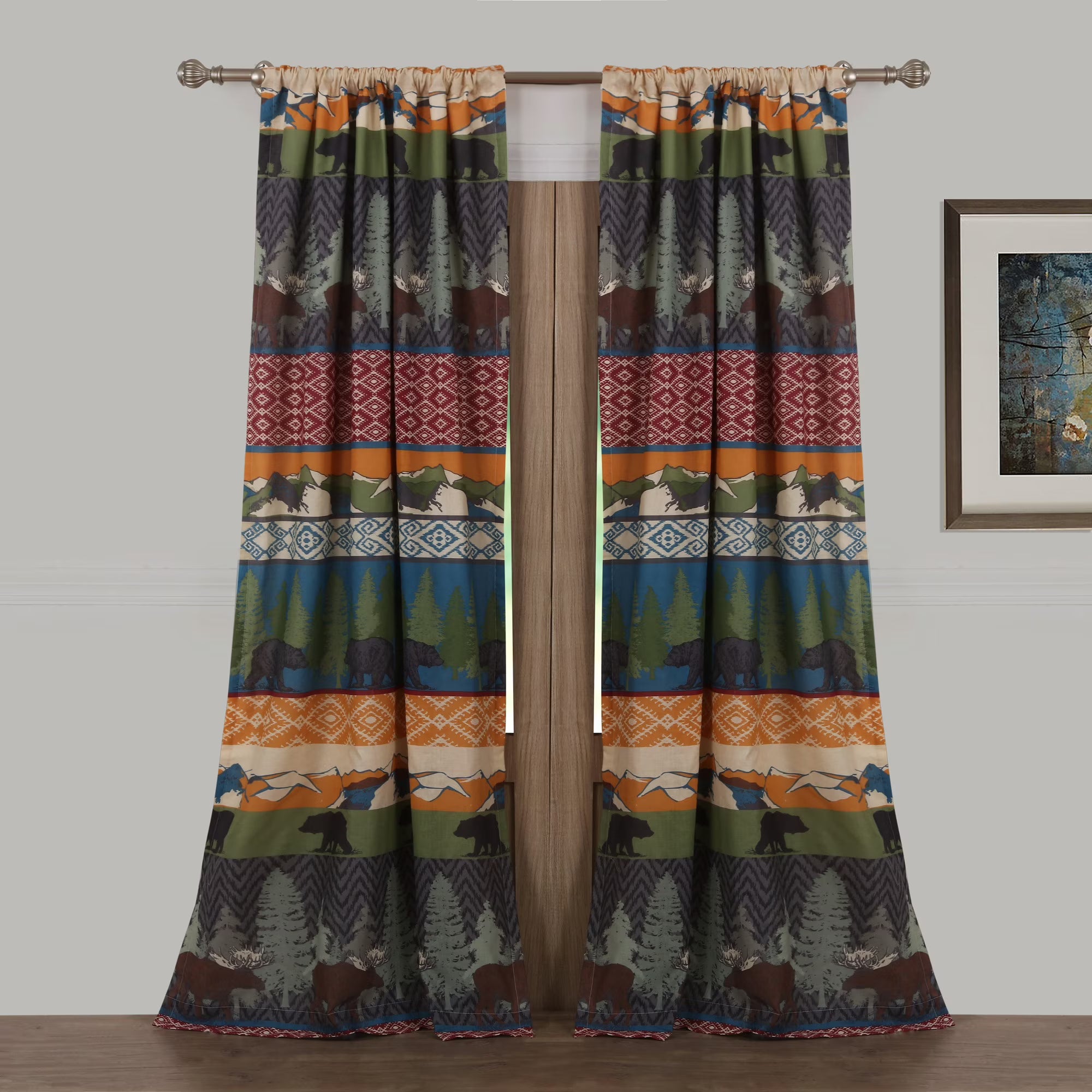 Curtain Panels Set of 2 with Tiebacks H45040